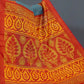 Sea Blue Colour With Tomato Red Blouse Cotton Brasso Saree By Gayathri Reddy Designer Studio | Swadesiicart