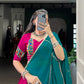 Lorenvalley Fashion Pink Pure Rayon Gamthi Work With Embossed Design And Lace Touch Up Lehenga Choli with Dupatta | Swadesiicart