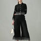 Myshka Women Black Embroidered Co-Ord Set - Swadesiicart
