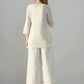 Myshka Women Off White Multicolor Thread Embroidered Co-Ord Set - Swadesiicart