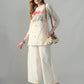 Myshka Women Off White Multicolor Thread Embroidered Co-Ord Set - Swadesiicart