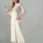 Myshka Women Off White Multicolor Thread Embroidered Co-Ord Set - Swadesiicart