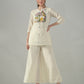 Myshka Women Off White Multicolor Thread Embroidered Co-Ord Set - Swadesiicart