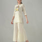 Myshka Women Off White Multicolor Thread Embroidered Co-Ord Set - Swadesiicart