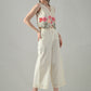 Myshka Women Off White Multicolor Thread Embroidered Co-Ord Set - Swadesiicart