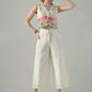 Myshka Women Off White Multicolor Thread Embroidered Co-Ord Set - Swadesiicart