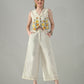 Myshka Women Off White Multicolor Thread Embroidered Co-Ord Set - Swadesiicart