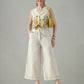 Myshka Women Off White Multicolor Thread Embroidered Co-Ord Set - Swadesiicart
