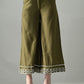 Myshka Women Olive Green Embroidered Co-Ord Set - Swadesiicart