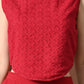 Myshka Women Red Pure Cotton Sleeveless Schiffli Top with Flared Trouser - Swadesiicart
