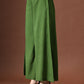 Myshka Women Green Pure Cotton Sleeveless Schiffli Top with Flared Trouser - Swadesiicart