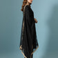 Myshka Women Black Velvet Embroidered Full Sleeve Kurta Set with Organza Dupatta - Swadesiicart