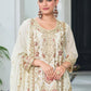 Anaita Off White Heavy Chinon With Embroidery Readymade Sharara Suit