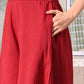 Myshka Girls Maroon Pure Cotton Sleeveless Schiffli Top with Flared Trouser - Swadesiicart