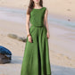 Myshka Girls Green Pure Cotton Sleeveless Schiffli Top with Flared Trouser - Swadesiicart