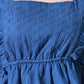 Myshka Girl Blue Pure Cotton Schiffli Flared Sleeves Tiered Top - Swadesiicart