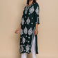 HOUSE OF KARI Chikankari Embroidered Straight Kurta | Swadesiicart