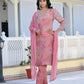 Vaasva Women's Pink Viscose Tissue Digital Printed Suit Set | Swadesiicart