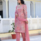 Vaasva Women's Pink Viscose Tissue Digital Printed Suit Set | Swadesiicart