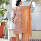 Vaasva Women's Rust Viscose Tissue Digital Printed Suit Set | Swadesiicart