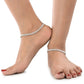 AanyaCentric Silver Plated Traditional Anklets Payal - Classic and Stylish for Women and Girls
