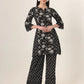 Yufta Black Pure Cotton Co Ord Set - Swadesiicart
