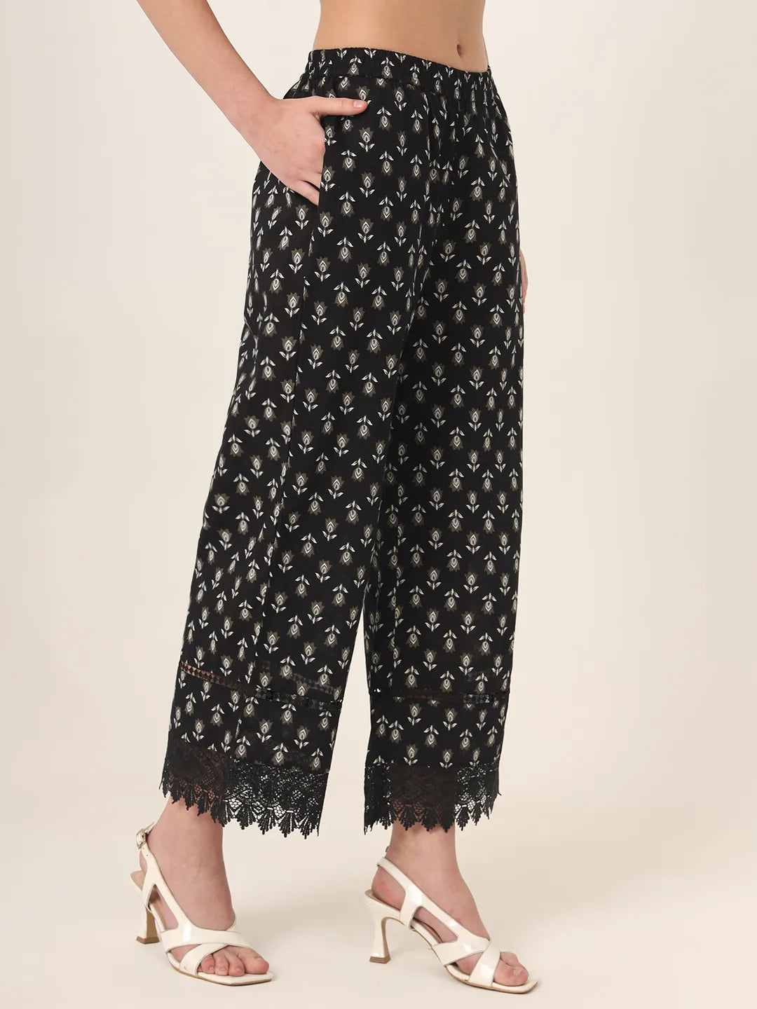 Yufta Black Pure Cotton Co Ord Set - Swadesiicart