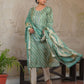 Vaasva Women's Dark Green Green Silk Digital Printed Suit Set | Swadesiicart