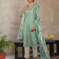 Vaasva Women's Dark Green Green Silk Digital Printed Suit Set | Swadesiicart
