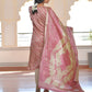 Vaasva Women's Pale Pink Silk Digital Printed Suit Set | Swadesiicart