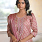 Vaasva Women's Pale Pink Silk Digital Printed Suit Set | Swadesiicart