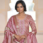 Vaasva Women's Pale Pink Silk Digital Printed Suit Set | Swadesiicart