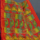 Parrot Green Colour With Orange Blouse Cotton Brasso Saree By Gayathri Reddy Designer Studio | Swadesiicart
