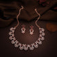 Tehzeeb Creations Maroon Colour Sparkle Stone Studded Necklace With Earrings - Swadesiicart