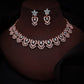 Tehzeeb Creations Sky Blue Colour Sparkle Stone Studded Necklace With Earrings - Swadesiicart
