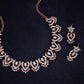 Tehzeeb Creations Sky Blue Colour Sparkle Stone Studded Necklace With Earrings - Swadesiicart