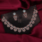 Tehzeeb Creations Sky Blue Colour Sparkle Stone Studded Necklace With Earrings - Swadesiicart