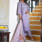 Vaasva Women's Lavender Tissue Shimmer Digital Printed Suit Set | Swadesiicart