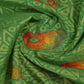 Parrot Green Colour With Orange Blouse Cotton Brasso Saree By Gayathri Reddy Designer Studio | Swadesiicart
