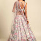 House of Panchhi Grey Organza Sequins and Zarkan embroidery Lehenga choli & Dupatta | Swadesiicart