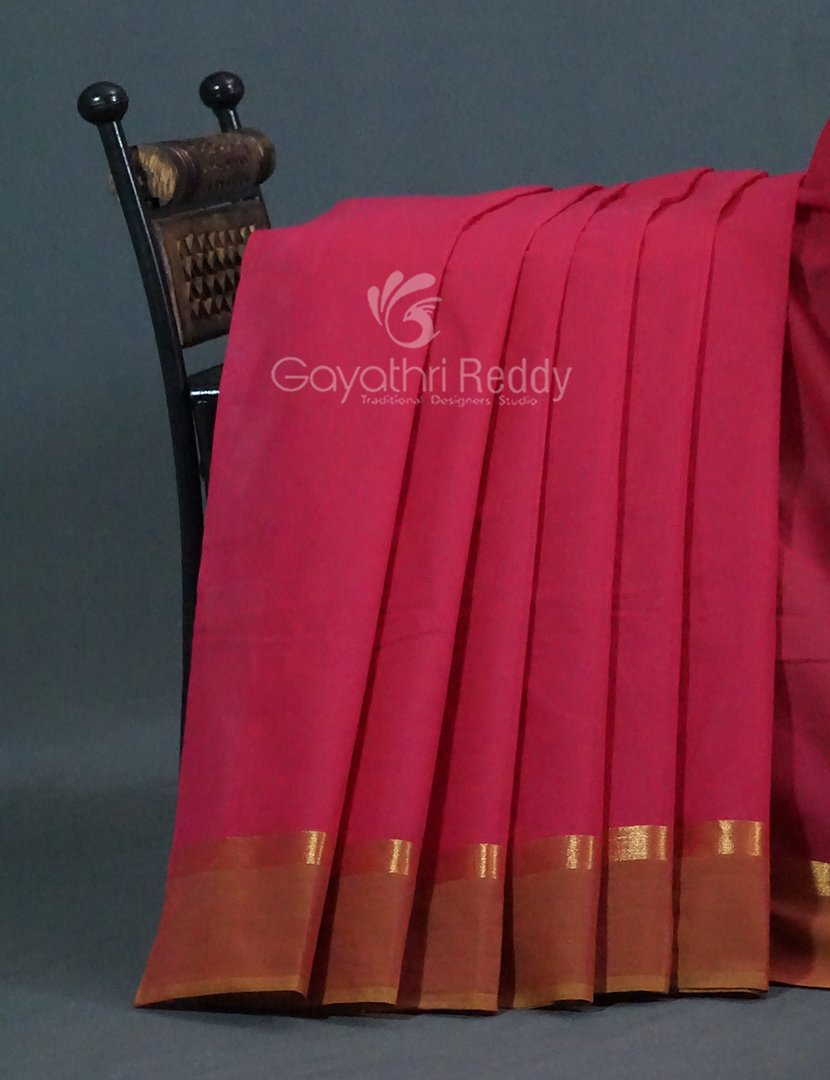 Dual Shades of Pinkish Pure Mangalgiri Cotton By Gayathri Reddy Designer Studio | Swadesiicart