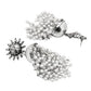 Tehzeeb Creations Women's Silver Colour Oxidised Earrings With White Pearl | Swadesiicart