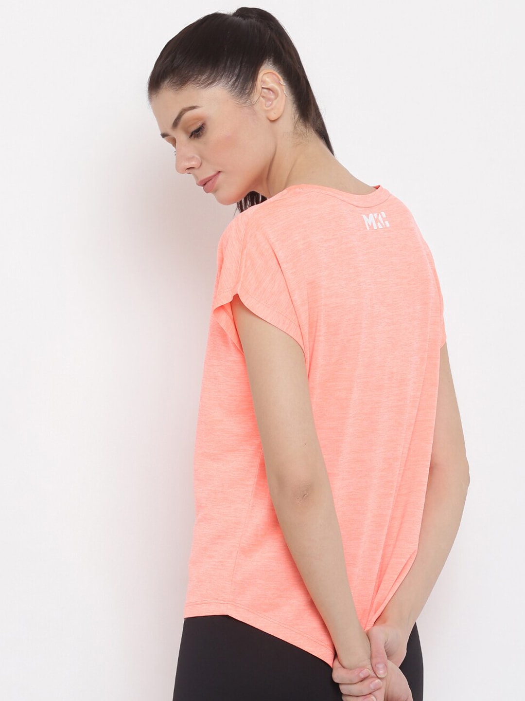 MKH Women Orange Dri-FIT Sports T-shirt - Swadesiicart