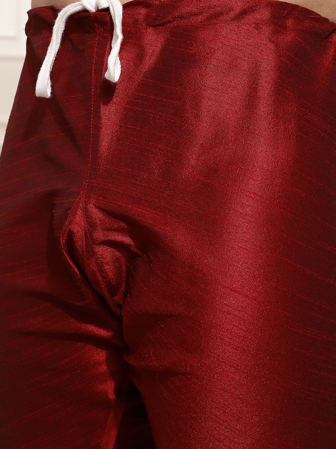Sojanya Men Maroon Solid Kurta Set & Nehru Jacket | Swadesiicart