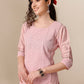 HERE&NOW Lucknowi Chikankari Schiffli Chanderi Silk Kurta Trousers with Organza Dupatta | Swadesiicart