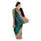 Exclusive Collection 100% Pure Cotton Green Tant Saree With Hand Weaving Work - Swadesiicart