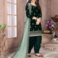 Anaita Green Embroidered Velvet Patiala Suit