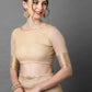 Mitera Cream-Coloured & Gold-Coloured Ethnic Motifs Silk Blend Banarasi Saree | Swadesiicart
