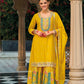 Anaita Yellow Premium Embroidered Chinon Readymade Salwar Suit