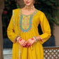 Anaita Yellow Premium Embroidered Chinon Readymade Salwar Suit